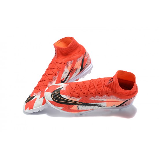 Nike Superfly 8 Academy TF Red Black White High Men Football Boots