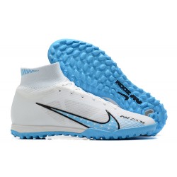 Nike Superfly 8 Academy TF White Blue Black Men High Football Boots