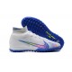 Nike Superfly 8 Academy TF White Blue Yellow Men High Football Boots