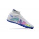 Nike Superfly 8 Academy TF White Blue Yellow Men High Football Boots