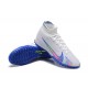 Nike Superfly 8 Academy TF White Blue Yellow Men High Football Boots