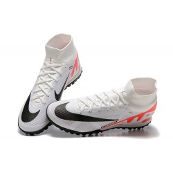 Nike Superfly 8 Academy TF White Orange Black Men High Football Boots