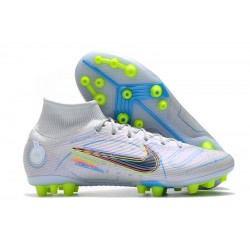 Nike Superfly 8 Elite AG High White Multi Women/Men Football Boots