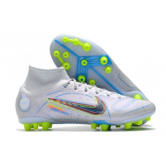 Nike Superfly 8 Elite AG High White Multi Women/Men Football Boots