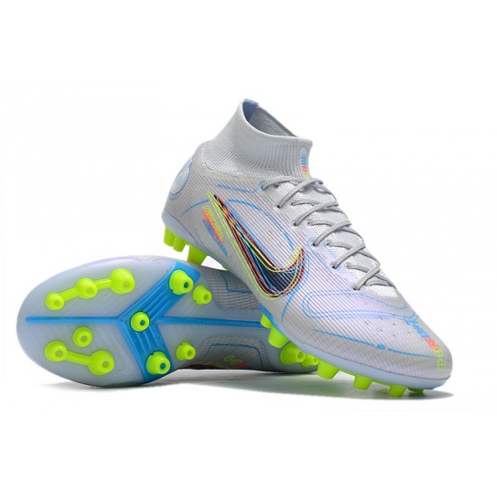 Nike Superfly 8 Elite AG High White Multi Women/Men Football Boots