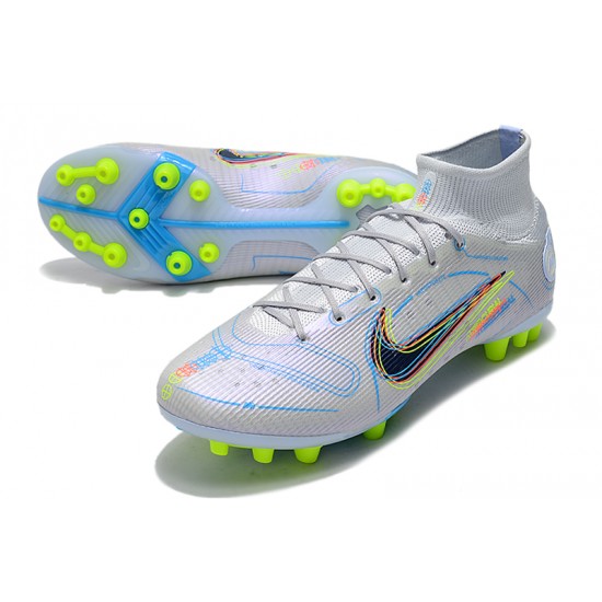 Nike Superfly 8 Elite AG High White Multi Women/Men Football Boots