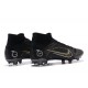 Nike Superfly 8 Elite FG Black Gold Gray High Men Football Boots