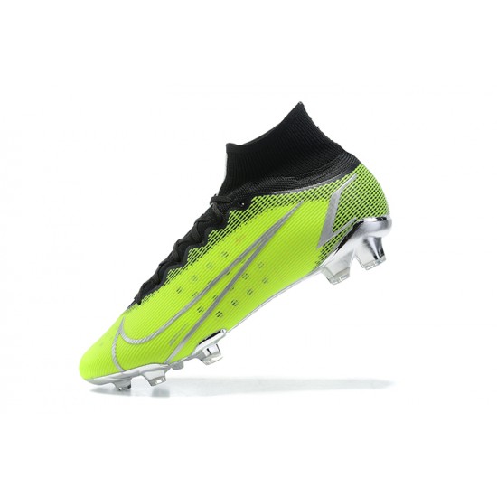 Nike Superfly 8 Elite FG Black Gray Green High Men Football Boots