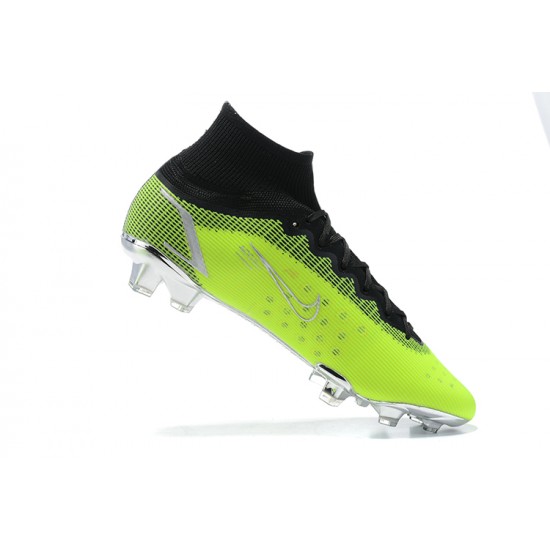 Nike Superfly 8 Elite FG Black Gray Green High Men Football Boots