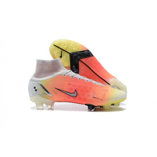 Nike Superfly 8 Elite FG Black Light/Orange Silver White High Men Football Boots