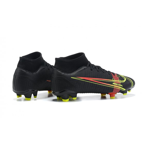 Nike Superfly 8 Elite FG Black Red Yellow High Men Football Boots