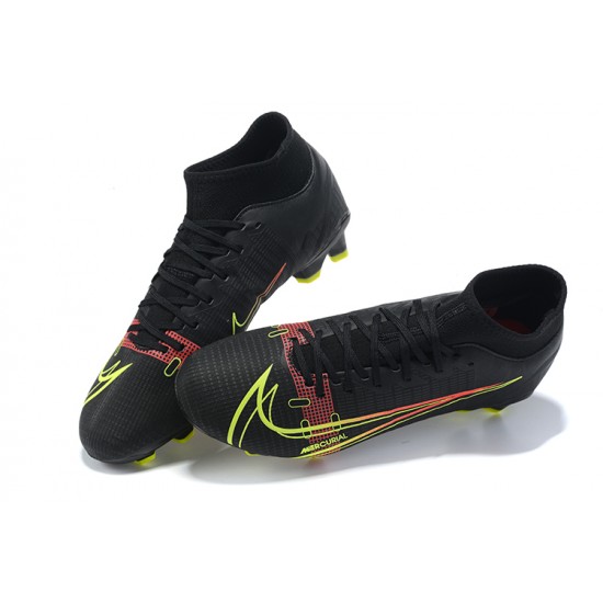 Nike Superfly 8 Elite FG Black Red Yellow High Men Football Boots