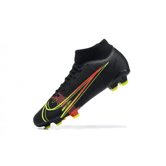 Nike Superfly 8 Elite FG Black Red Yellow High Men Football Boots