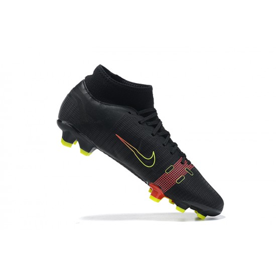 Nike Superfly 8 Elite FG Black Red Yellow High Men Football Boots