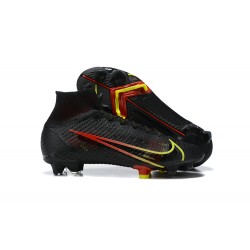 Nike Superfly 8 Elite FG Black Red Yellow Orange High Men Football Boots