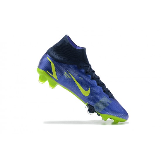 Nike Superfly 8 Elite FG Blue Green Black High Men Football Boots