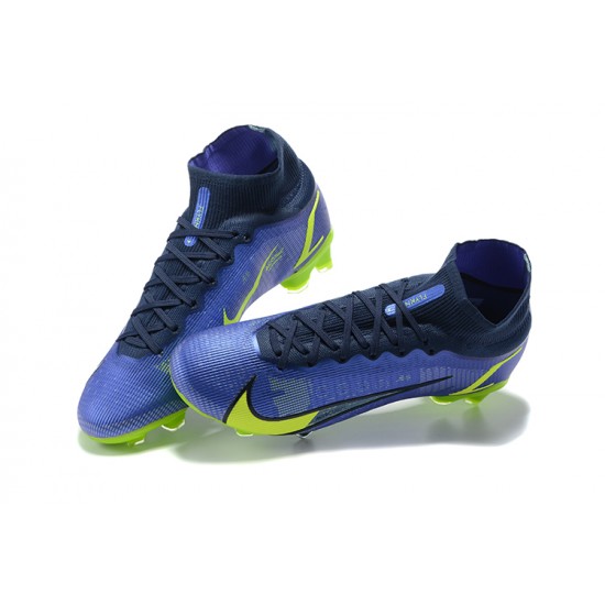 Nike Superfly 8 Elite FG Blue Green Black High Men Football Boots