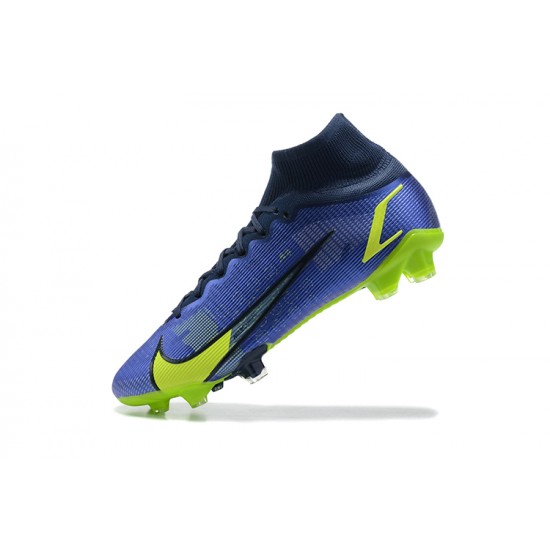 Nike Superfly 8 Elite FG Blue Green Black High Men Football Boots