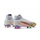 Nike Superfly 8 Elite FG Gray Black Pink Purple High Men Football Boots