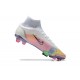 Nike Superfly 8 Elite FG Gray Black Pink Purple High Men Football Boots