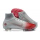 Nike Superfly 8 Elite FG Gray Silver Red High Men Football Boots