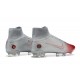 Nike Superfly 8 Elite FG Gray Silver Red High Men Football Boots