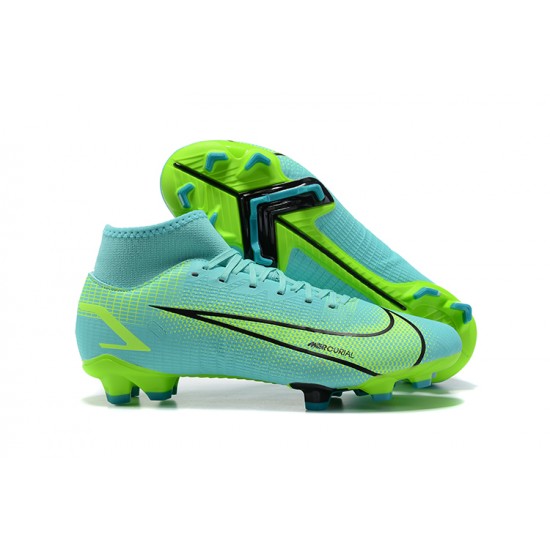 Nike Superfly 8 Elite FG Green Yellow Black High Men Football Boots