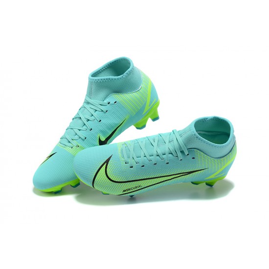 Nike Superfly 8 Elite FG Green Yellow Black High Men Football Boots