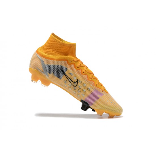 Nike Superfly 8 Elite FG Light/Orange Gray LightPurple High Men Football Boots