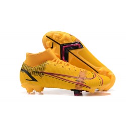 Nike Superfly 8 Elite FG Light/Orange Yellow Red Black High Men Football Boots