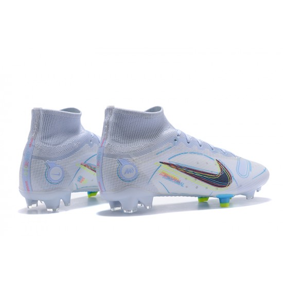 Nike Superfly 8 Elite FG LightPurple Yellow High Men Football Boots