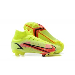 Nike Superfly 8 Elite FG Light/Yellow Black Orange High Men Football Boots