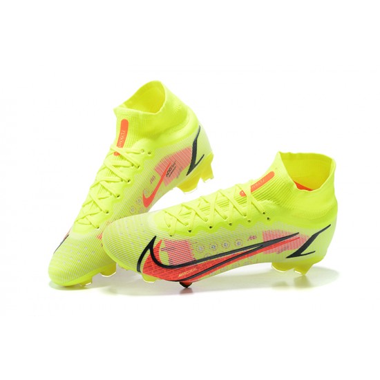 Nike Superfly 8 Elite FG Light/Yellow Black Orange High Men Football Boots