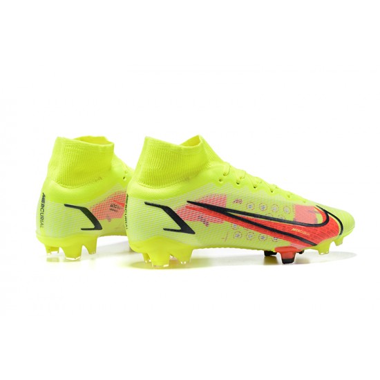 Nike Superfly 8 Elite FG Light/Yellow Black Orange High Men Football Boots