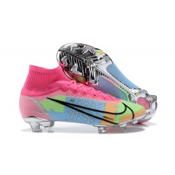 Nike Superfly 8 Elite FG Pink Green Blue Black High Men Football Boots