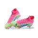 Nike Superfly 8 Elite FG Pink Green Blue Black High Men Football Boots