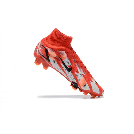 Nike Superfly 8 Elite FG Red Black High Men Football Boots