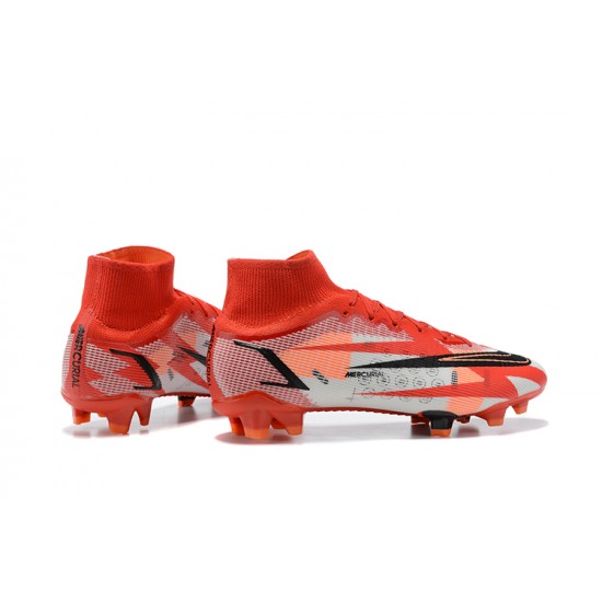 Nike Superfly 8 Elite FG Red Black High Men Football Boots