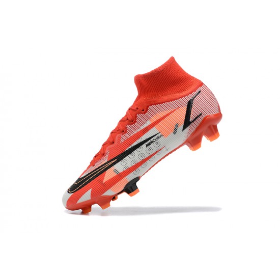 Nike Superfly 8 Elite FG Red Black High Men Football Boots