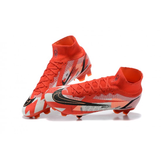 Nike Superfly 8 Elite FG Red Black High Men Football Boots