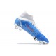 Nike Superfly 8 Elite FG White Blue Orange High Men Football Boots