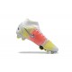 Nike Superfly 8 Elite FG White Pink Yellow Black High Men Football Boots