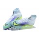 Nike Superfly 8 Elite FG White Purple Green High Men Football Boots