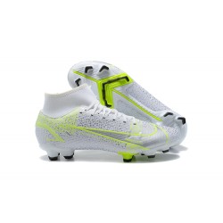 Nike Superfly 8 Elite FG White Yellow Black High Men Football Boots