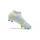 Nike Superfly 8 Elite FG White Yellow Black High Men Football Boots