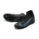 Nike Superfly 8 Elite TF High Black Blue Men Football Boots