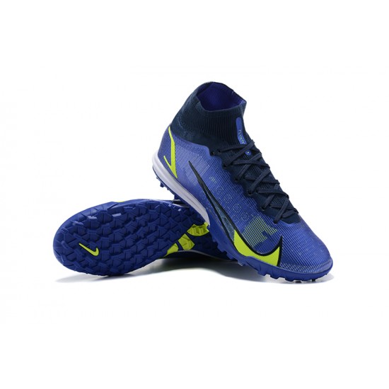 Nike Superfly 8 Elite TF High Black Blue Yellow Men Football Boots