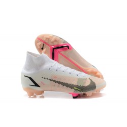 Nike Superfly 8 Spark Positivity Elite FG White Black Pink Yellow High Men Football Boots