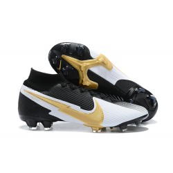 Nike Superfly VII 7 Elite SE FG Black White Gold High Men Football Boots