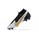 Nike Superfly VII 7 Elite SE FG Black White Gold High Men Football Boots